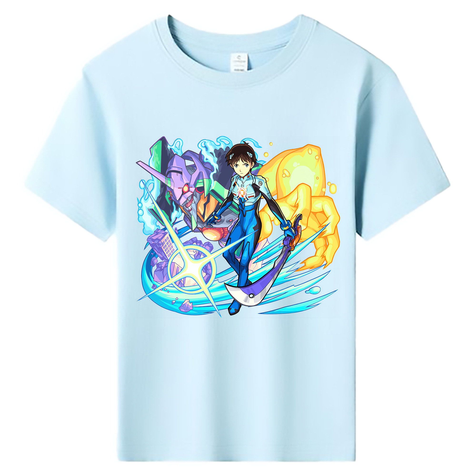 （画像用） EVA 新世紀エヴァンゲリオン 綿100％キッズTシャツ（フロントプリント）